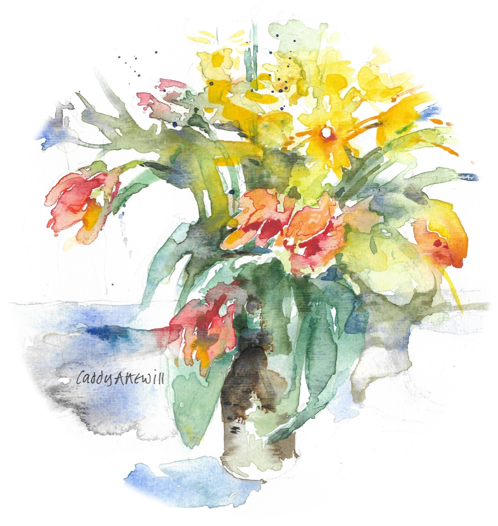 One of Caddie's many paintings